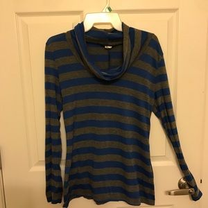 Gray & Blue Striped Shirt